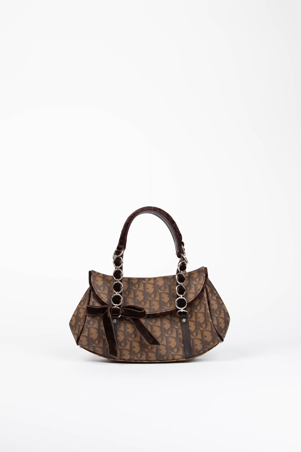 Vintage Dior Romantiqué Brown Monogram Shoulder Bag