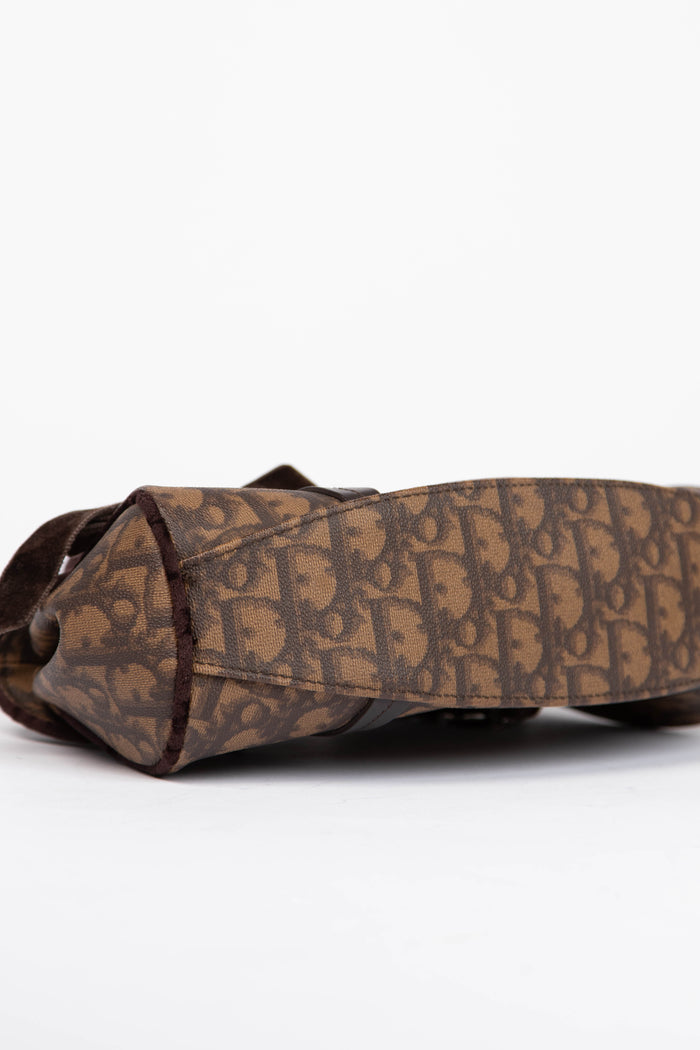 Vintage Dior Romantiqué Brown Monogram Shoulder Bag