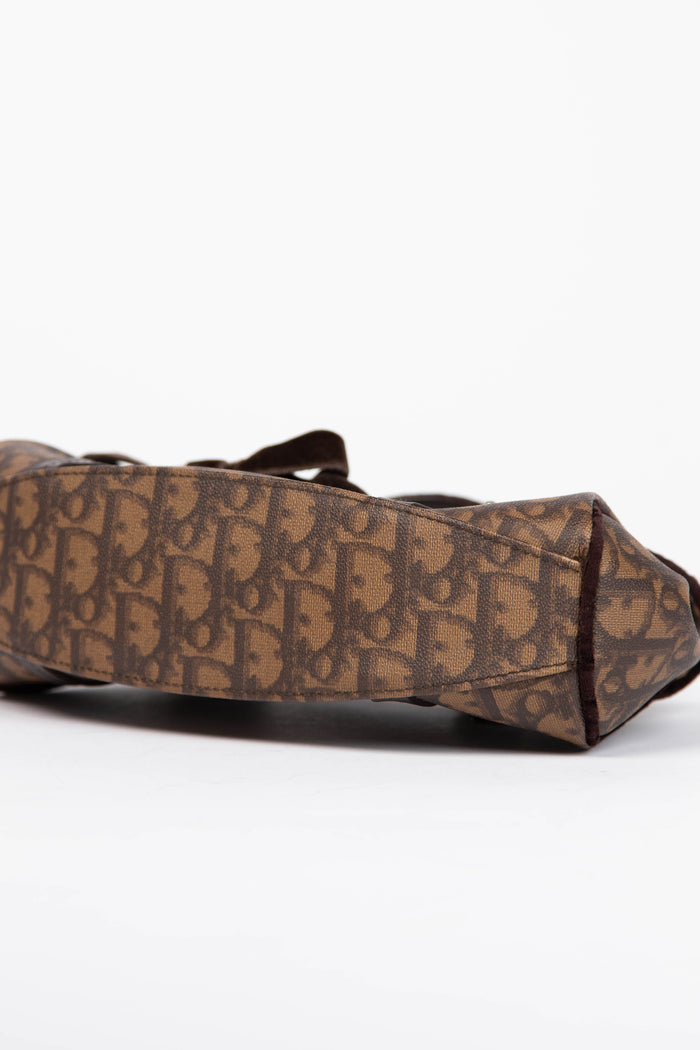 Vintage Dior Romantiqué Brown Monogram Shoulder Bag