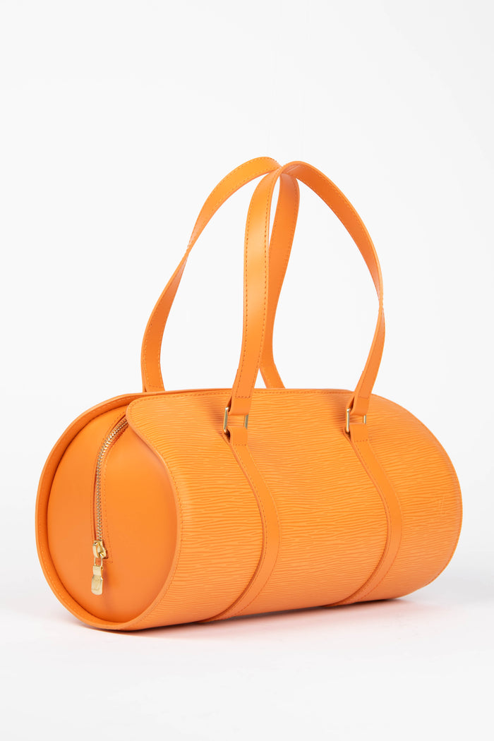 Vintage Louis Vuitton Orange Epi Leather Soufflot Shoulder Bag
