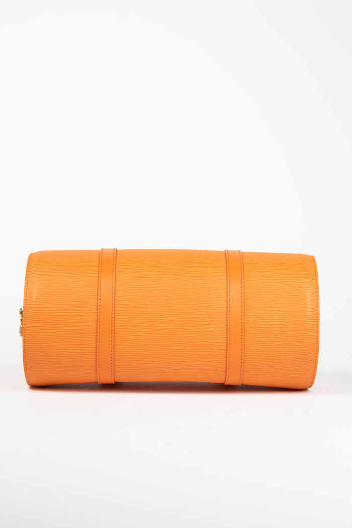 Vintage Louis Vuitton Orange Epi Leather Soufflot Shoulder Bag