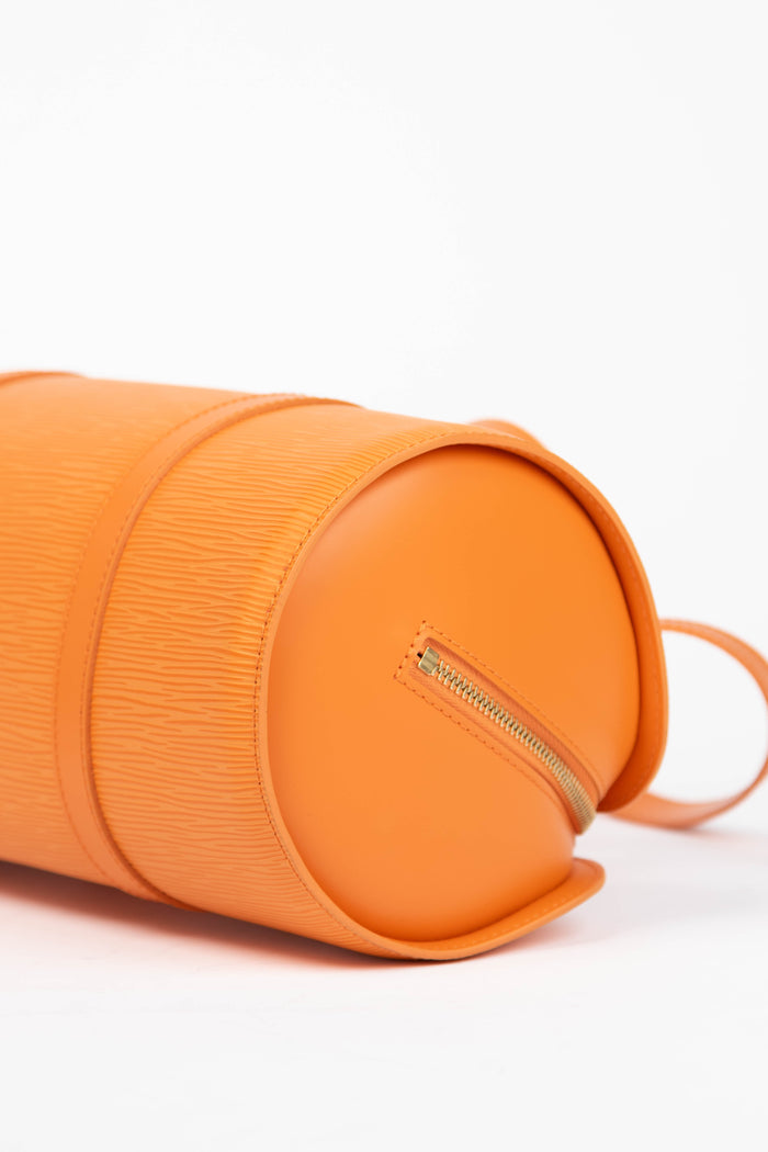 Vintage Louis Vuitton Orange Epi Leather Soufflot Shoulder Bag