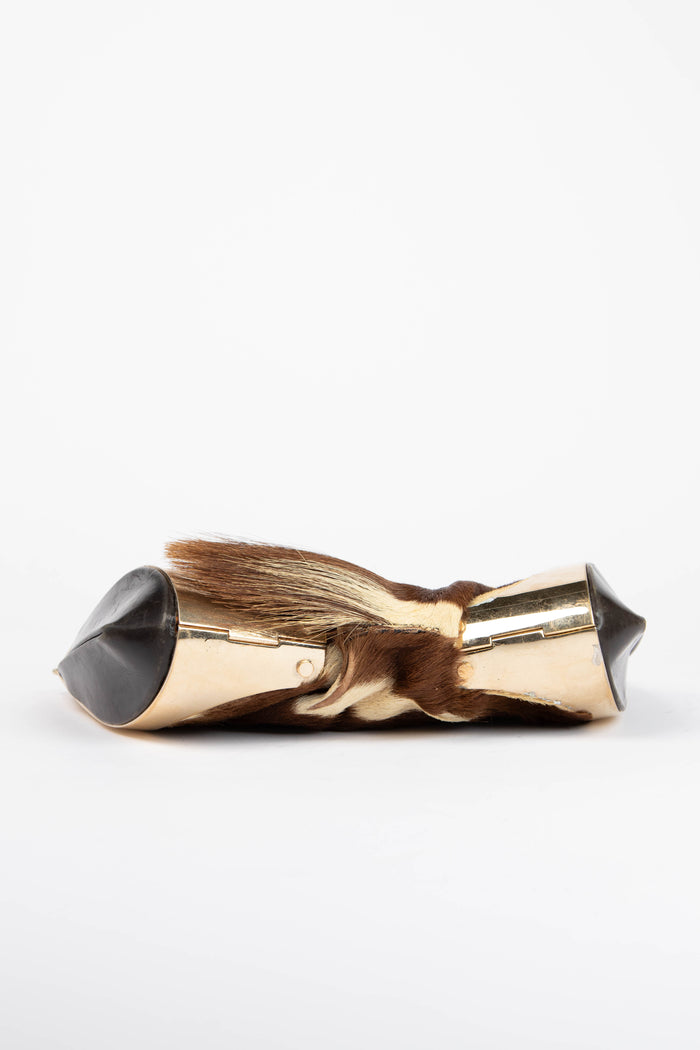 Yves Saint Laurent Pony Hair Double Horn Mombasa Shoulder Bag