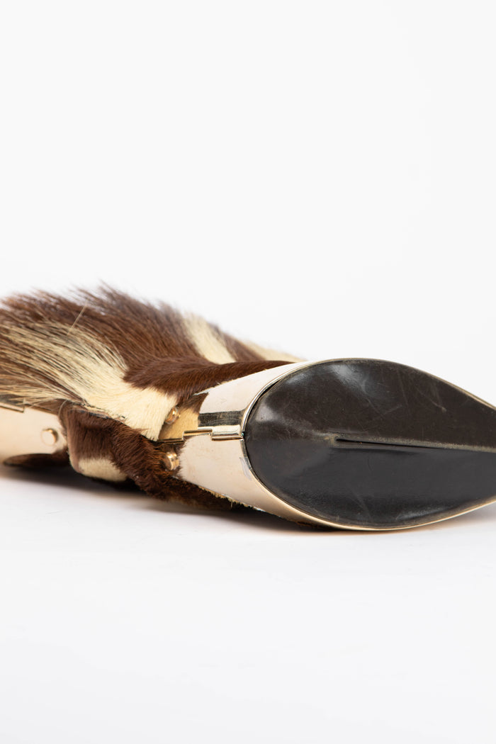 Yves Saint Laurent Pony Hair Double Horn Mombasa Shoulder Bag