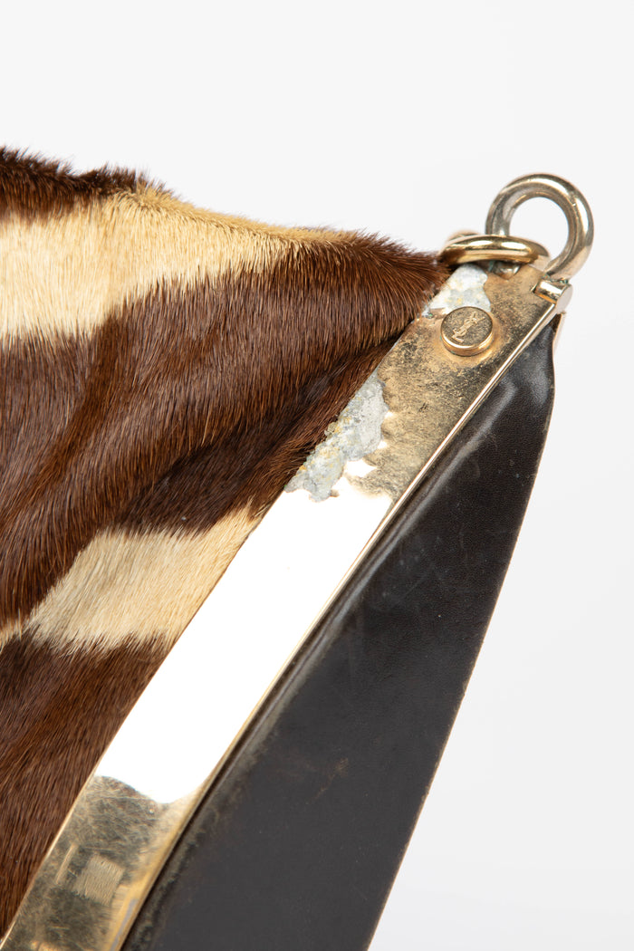 Yves Saint Laurent Pony Hair Double Horn Mombasa Shoulder Bag