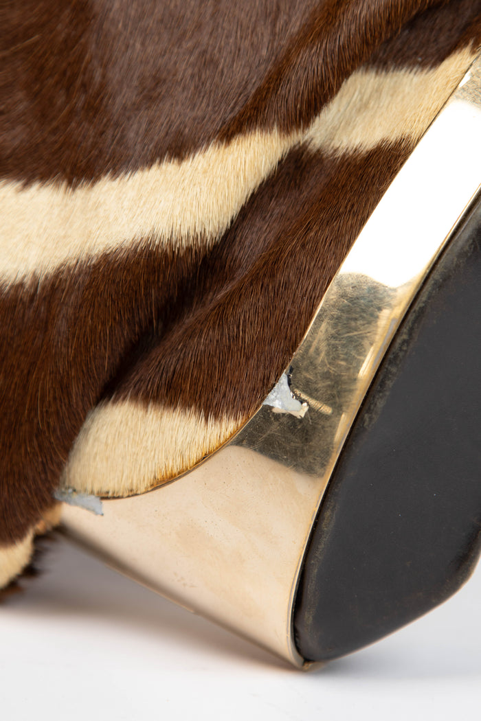 Yves Saint Laurent Pony Hair Double Horn Mombasa Shoulder Bag