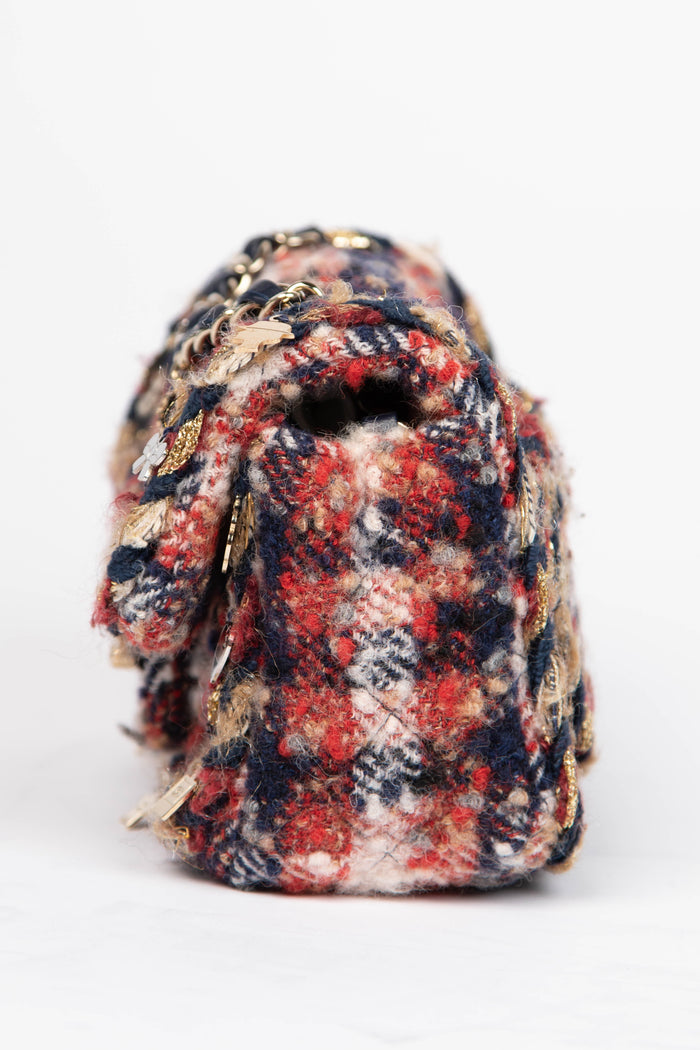 2017 Chanel Tweed Icons Mini Rectangular Flap Shoulder Bag