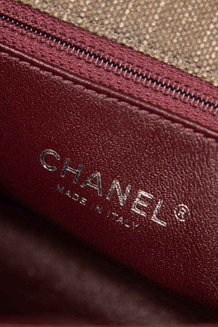 2014 Chanel Paris Dallas Cream Shearling Single Flap Bag