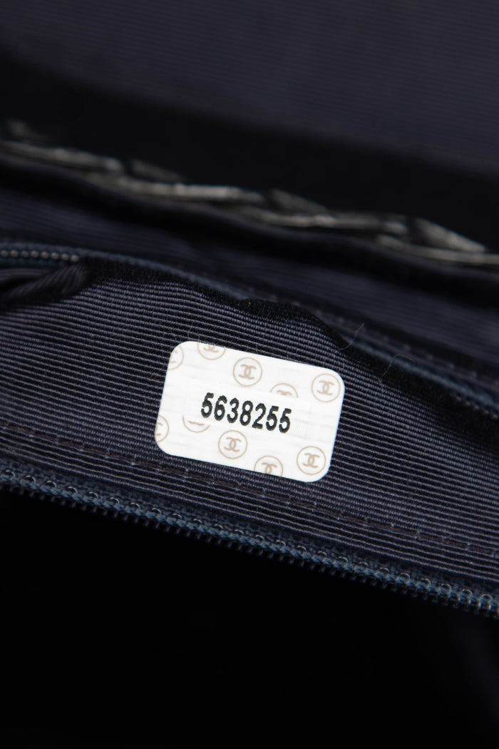 RARE Chanel Black Wicker Basket Small Top Handle Bag