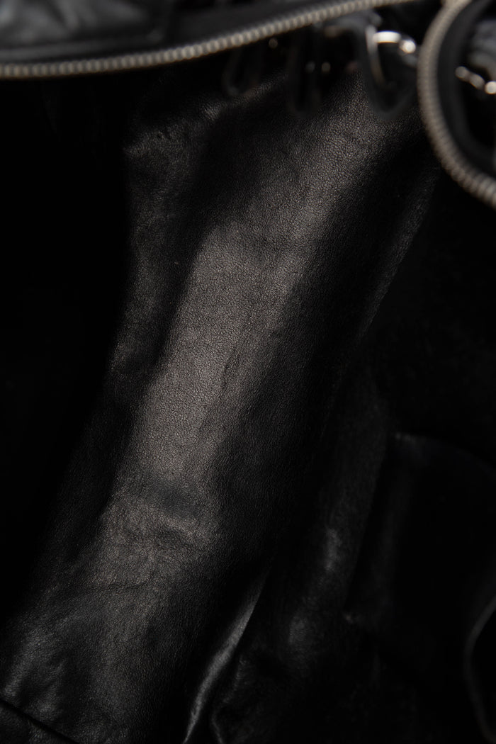 2000s Chanel Black Lambskin CC Accordian Tote Bag