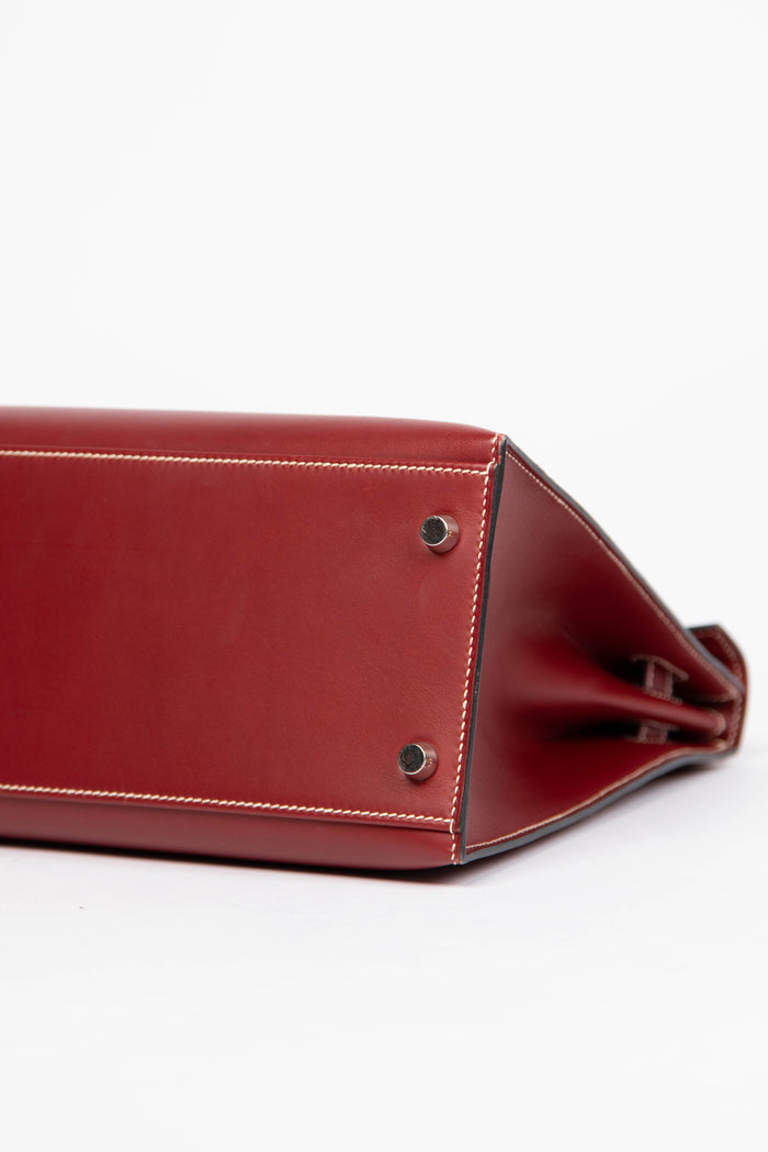 2001 Hermès Kelly 32cm in Rouge H Charmonix Leather with PHW