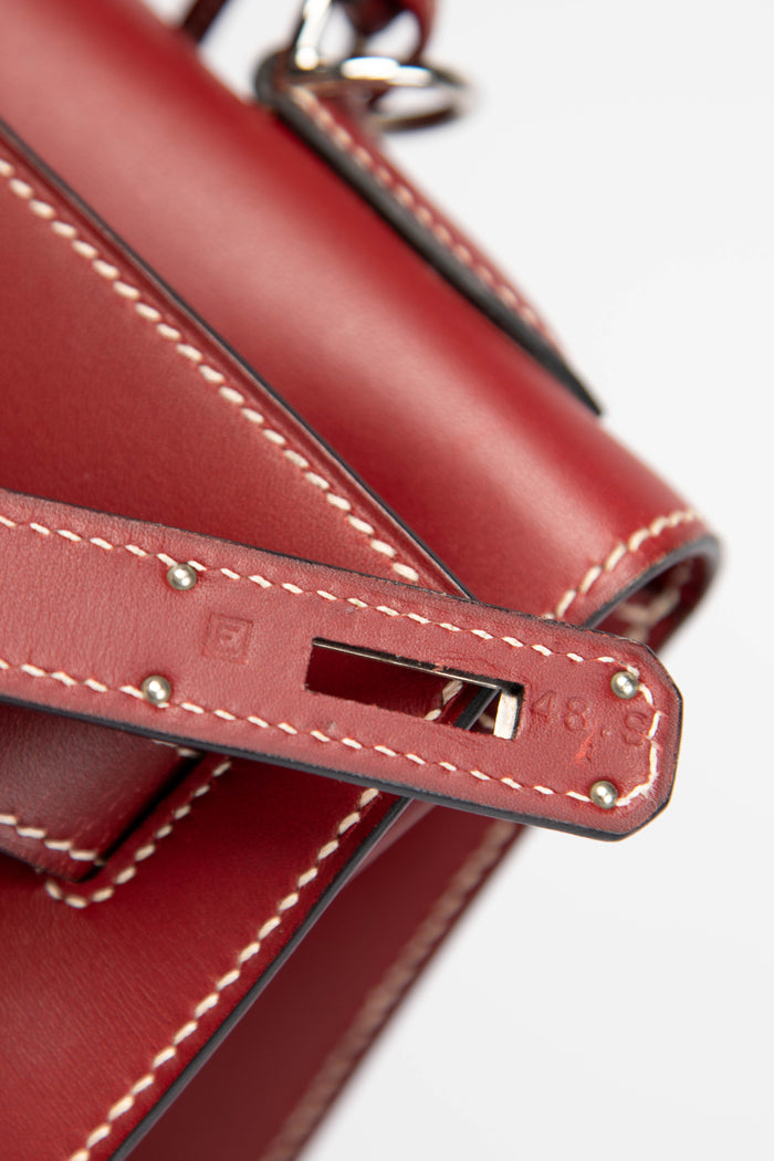 2001 Hermès Kelly 32cm in Rouge H Charmonix Leather with PHW