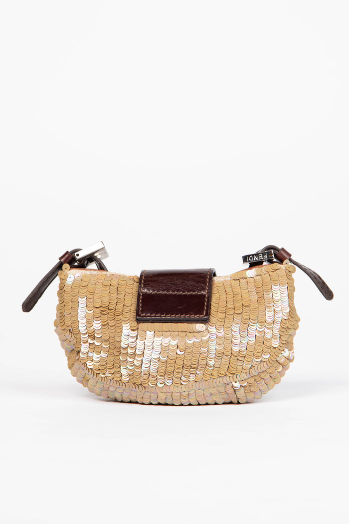 RARE Vintage Fendi Sequin Mini Croissant Bag