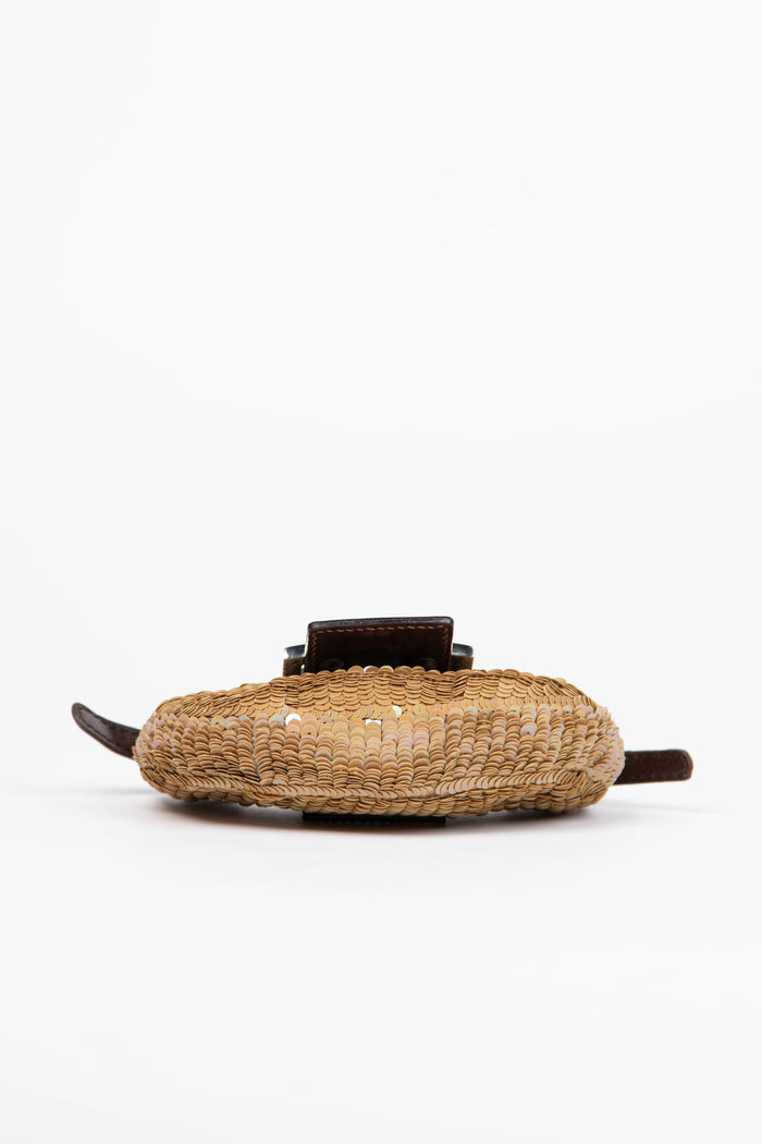 RARE Vintage Fendi Sequin Mini Croissant Bag