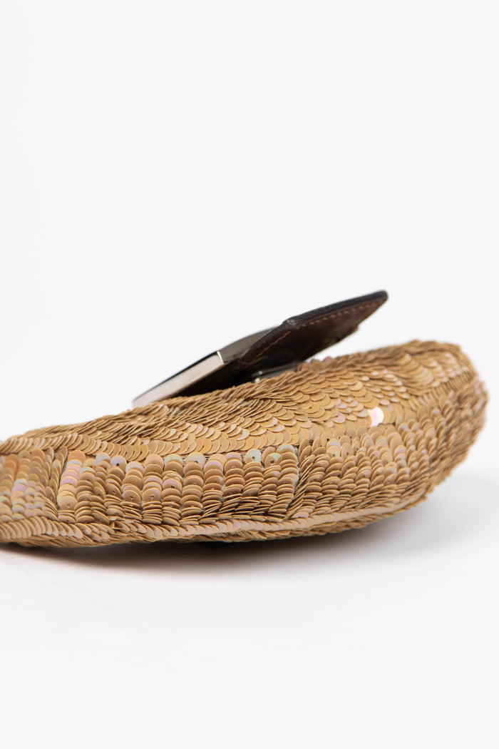 RARE Vintage Fendi Sequin Mini Croissant Bag