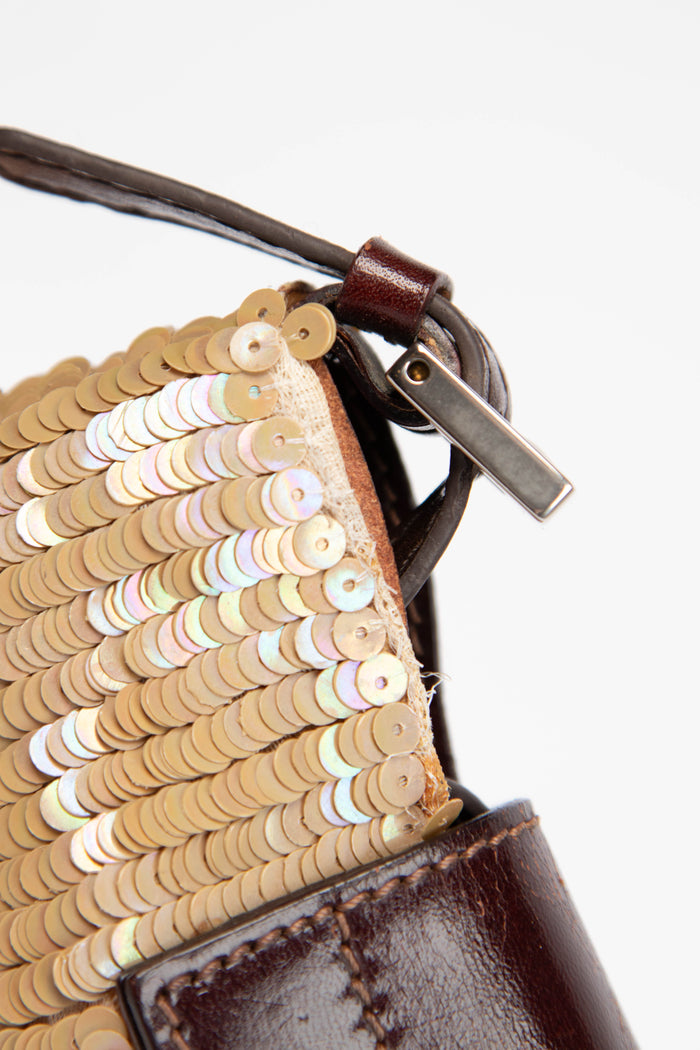 RARE Vintage Fendi Sequin Mini Croissant Bag