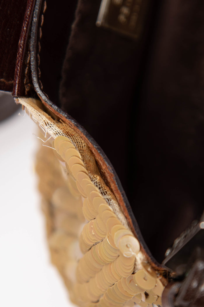 RARE Vintage Fendi Sequin Mini Croissant Bag