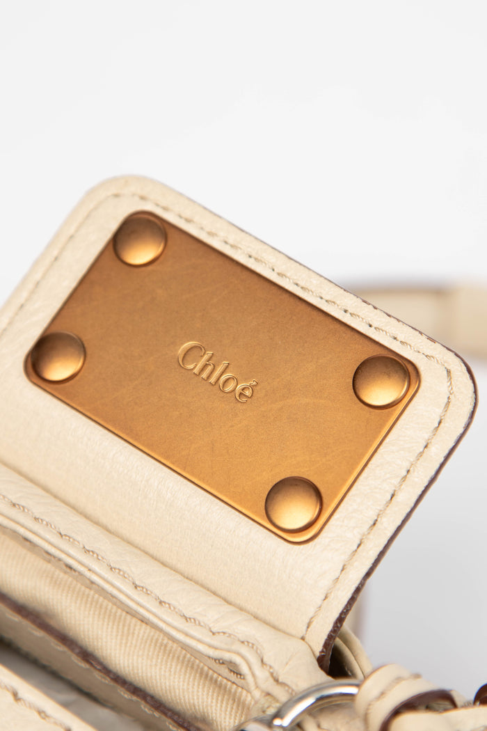 2000s Chloe Cream Leather Paddington Small Shoulder Bag