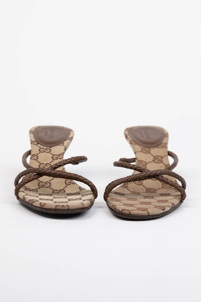 Vintage Gucci Monogram Mules (US 7.5)