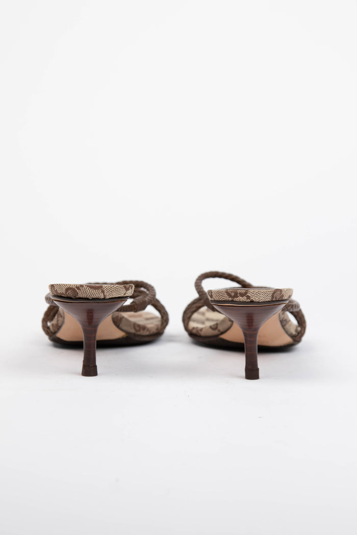 Vintage Gucci Monogram Mules (US 7.5)