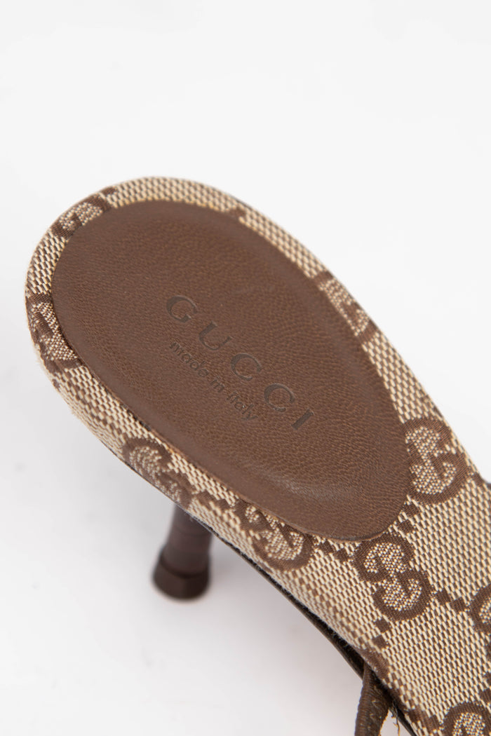 Vintage Gucci Monogram Mules (US 7.5)