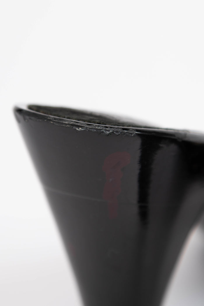 2000s Chanel Black Suede Buckle Wooden Mules (EU 37)