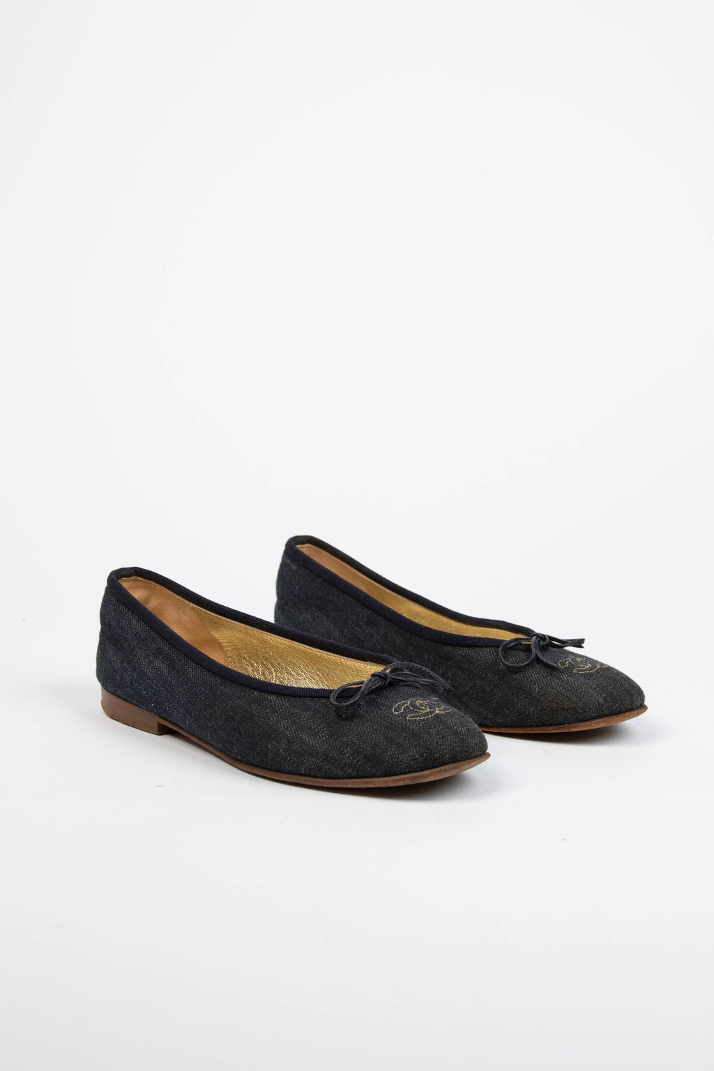 Vintage Chanel Denim Ballet Flats (EU 36C)