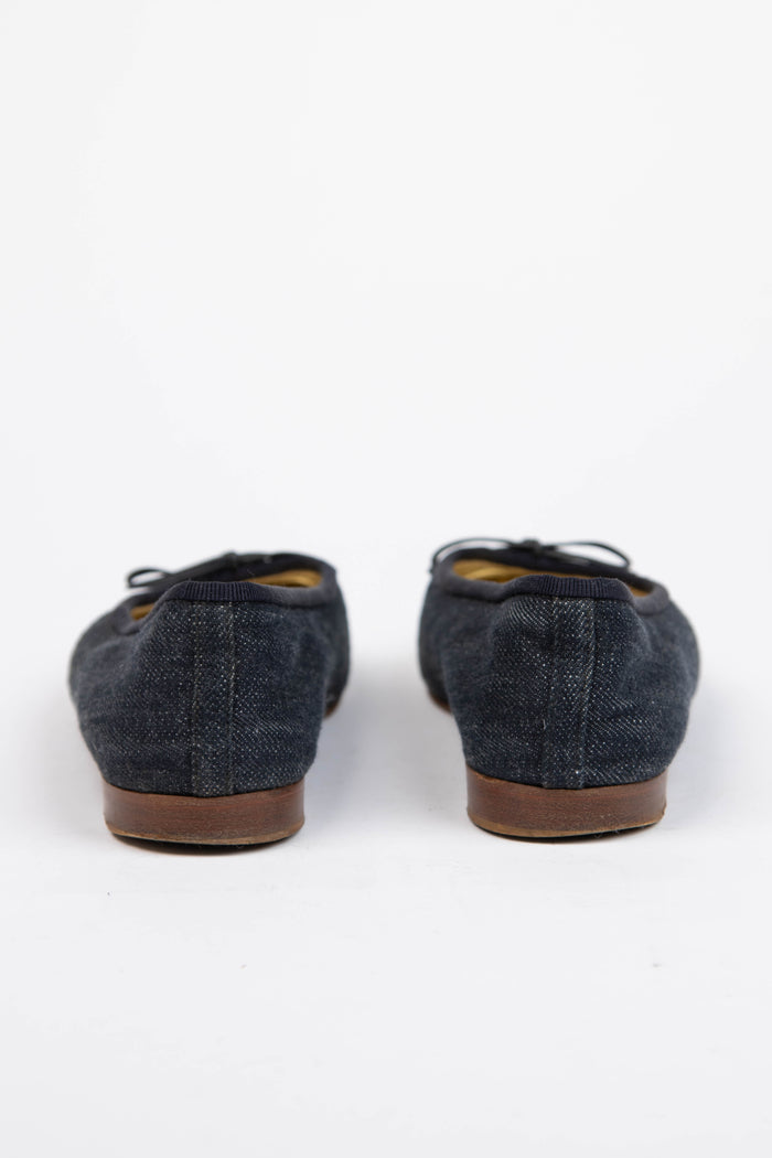 Vintage Chanel Denim Ballet Flats (EU 36C)