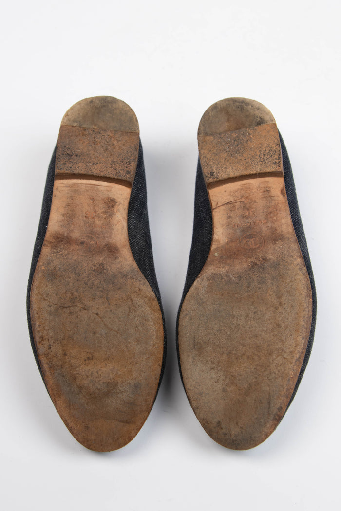 Vintage Chanel Denim Ballet Flats (EU 36C)