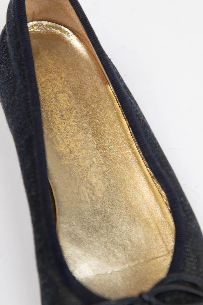 Vintage Chanel Denim Ballet Flats (EU 36C)