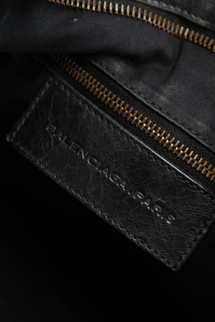 2000s Balenciaga Black Leather In the Town Bag