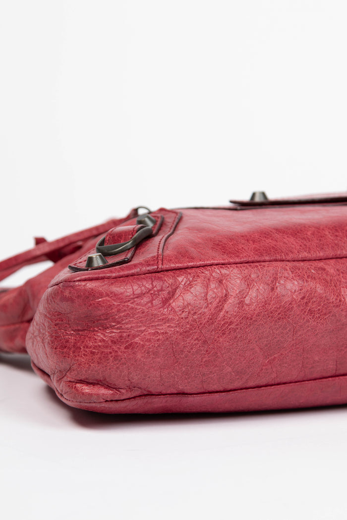 2000s Balenciaga Raspberry Pink Leather First City Bag