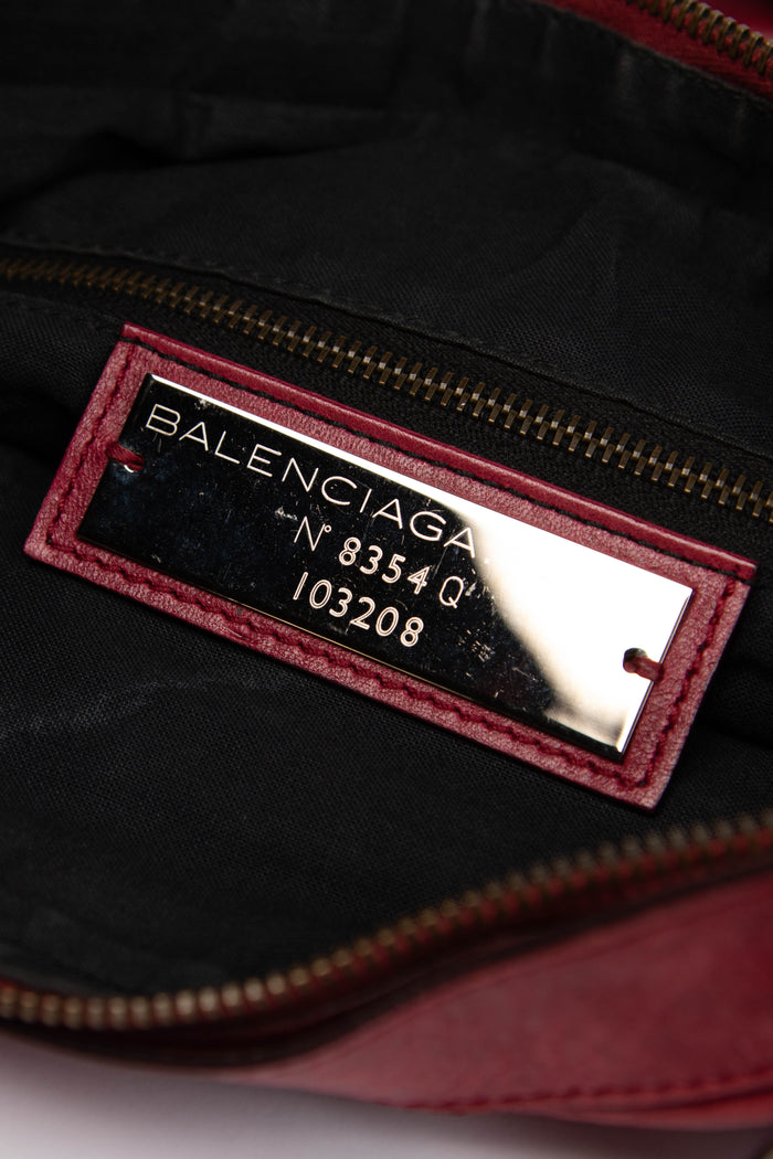2000s Balenciaga Raspberry Pink Leather First City Bag