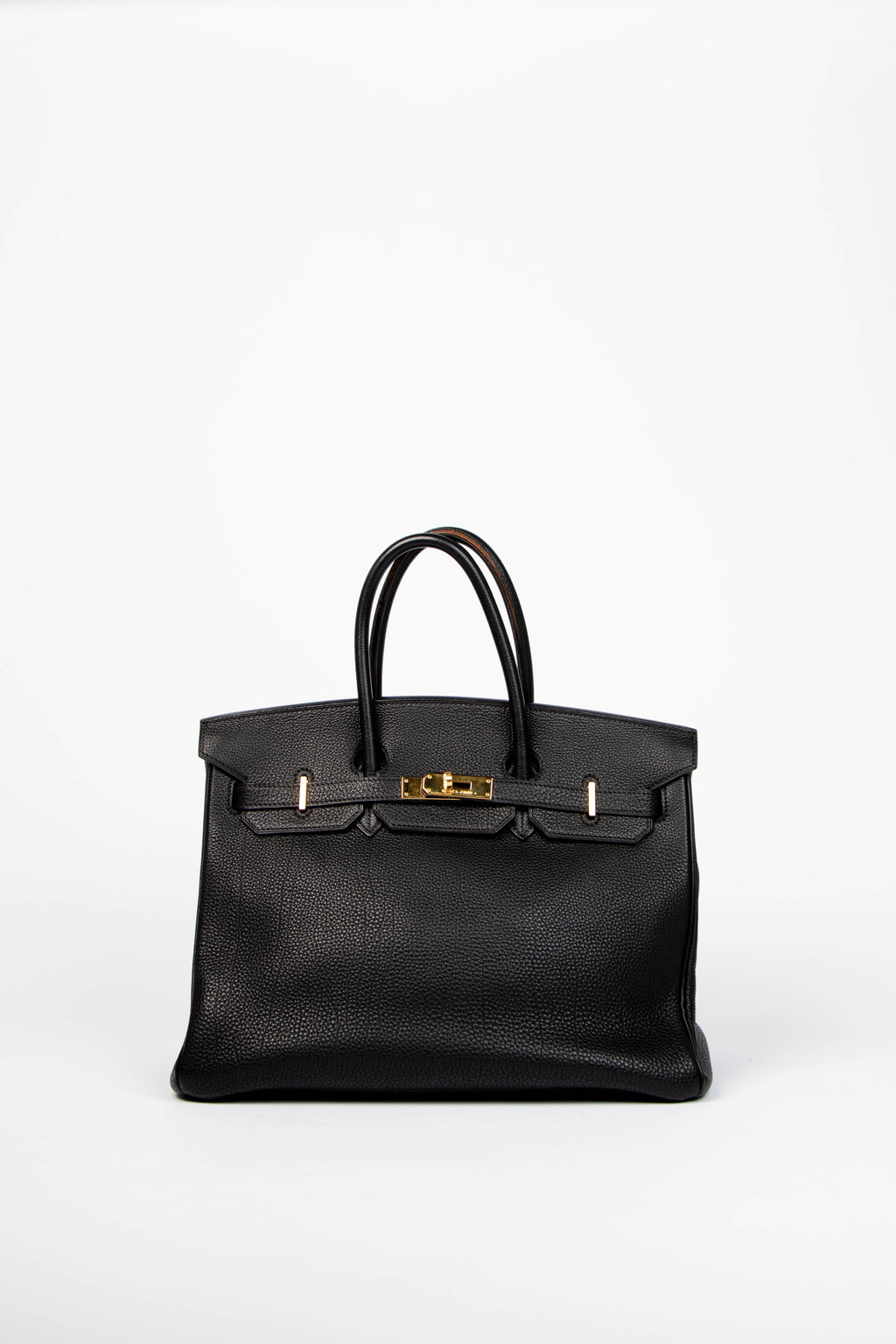 2002 Hermès Black Togo Leather Birkin 35cm Retourne with GHW