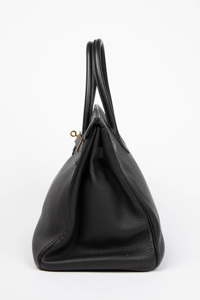 2002 Hermès Black Togo Leather Birkin 35cm Retourne with GHW