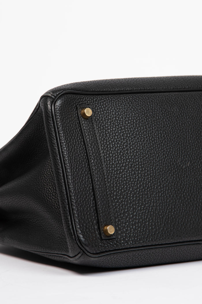 2002 Hermès Black Togo Leather Birkin 35cm Retourne with GHW