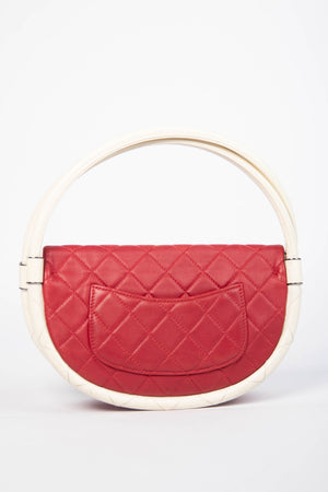 RARE 2000s Chanel Red Hula Hoop Shoulder Bag