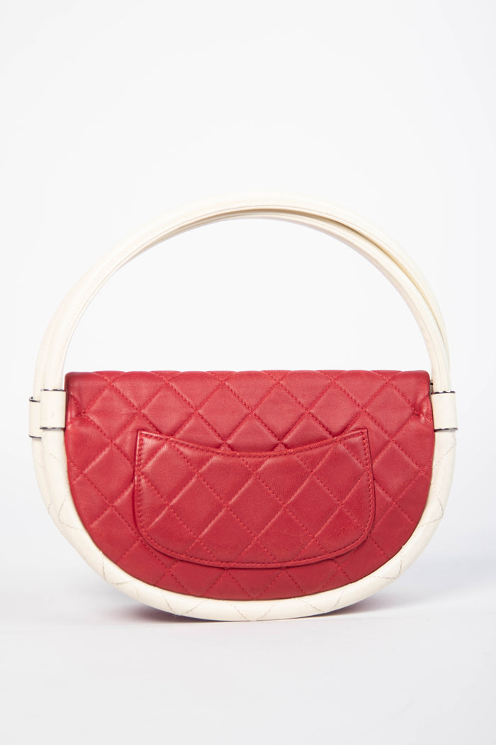 RARE 2000s Chanel Red Hula Hoop Shoulder Bag