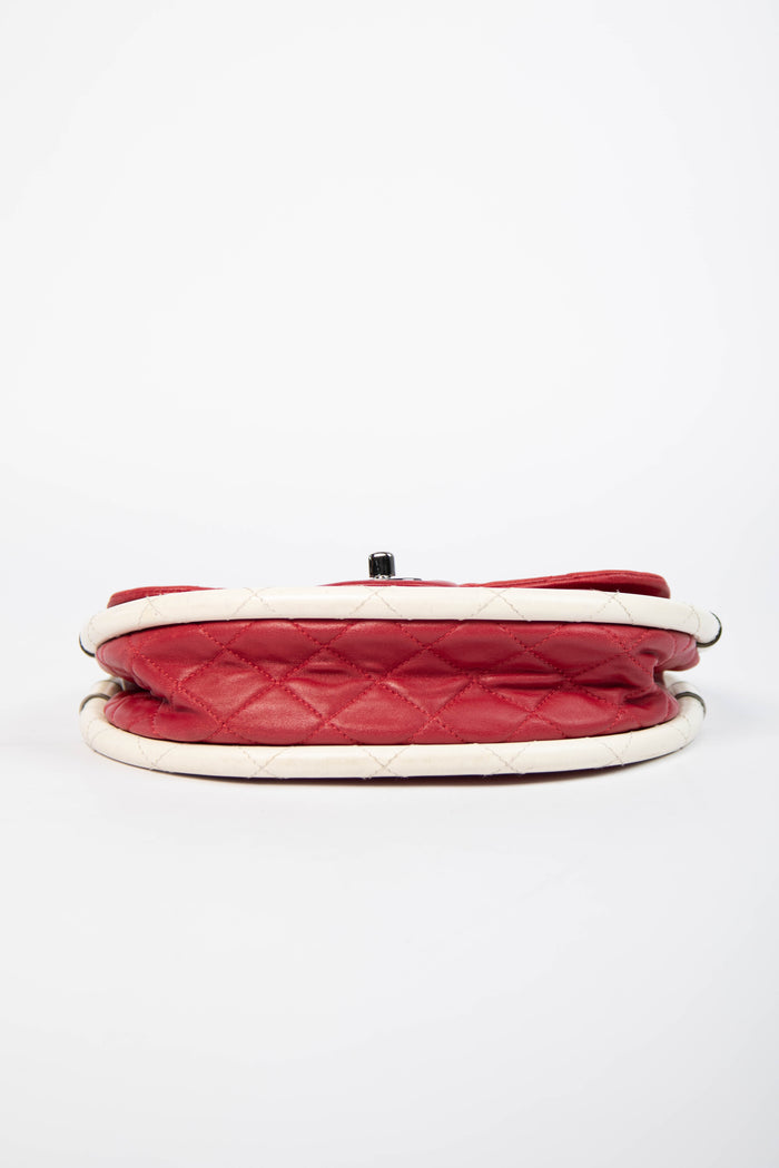 RARE 2000s Chanel Red Hula Hoop Shoulder Bag
