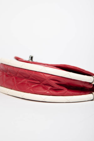 RARE 2000s Chanel Red Hula Hoop Shoulder Bag