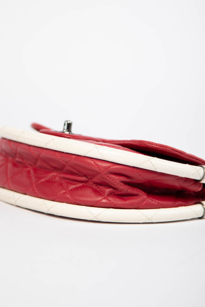 RARE 2000s Chanel Red Hula Hoop Shoulder Bag