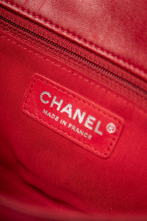 RARE 2000s Chanel Red Hula Hoop Shoulder Bag
