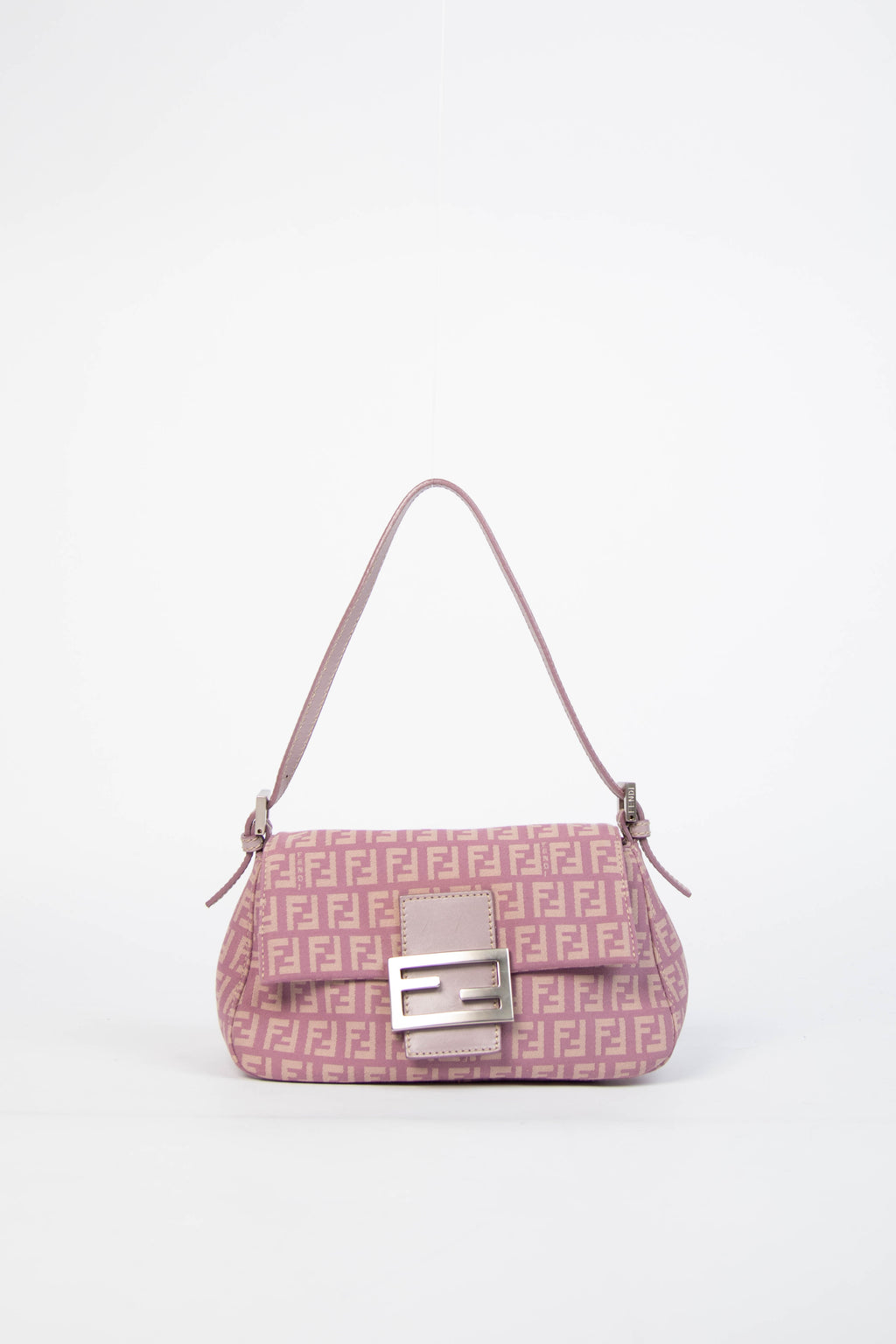 Vintage Fendi Lilac Zucchino Small Shoulder Bag