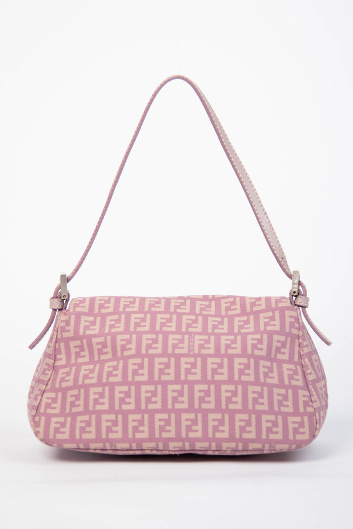 Vintage Fendi Lilac Zucchino Small Shoulder Bag