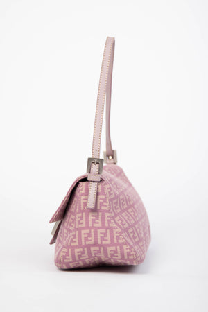 Vintage Fendi Lilac Zucchino Small Shoulder Bag