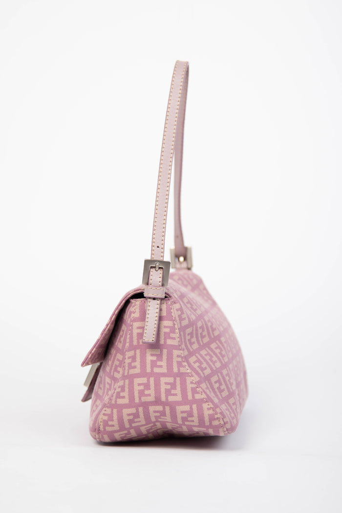 Vintage Fendi Lilac Zucchino Small Shoulder Bag
