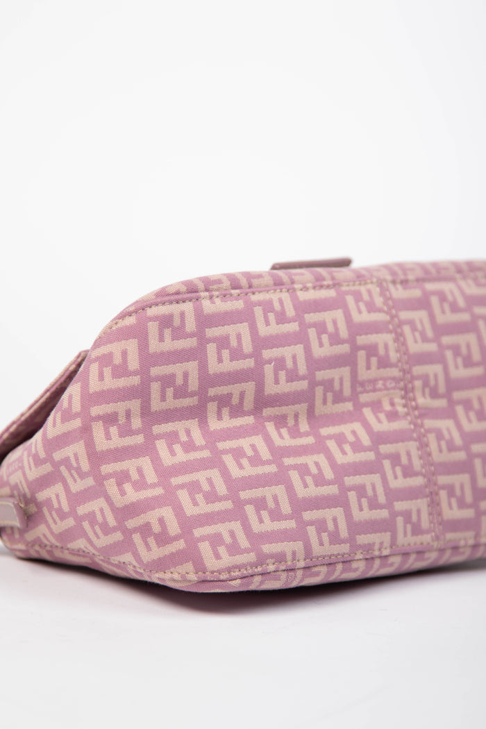 Vintage Fendi Lilac Zucchino Small Shoulder Bag