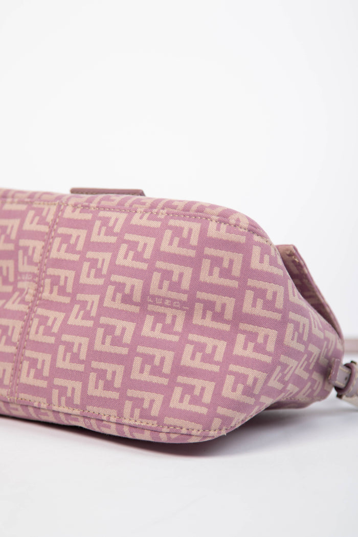 Vintage Fendi Lilac Zucchino Small Shoulder Bag