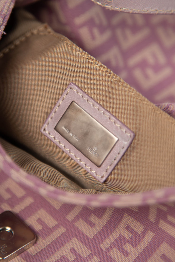 Vintage Fendi Lilac Zucchino Small Shoulder Bag