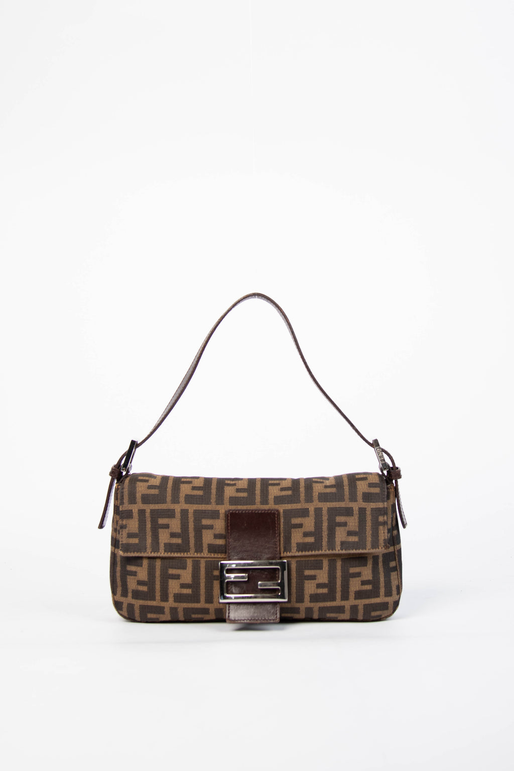 90s Fendi Zucca Baguette Monogram Shoulder Bag